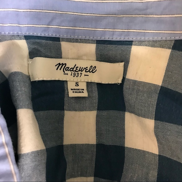 Madewell Blue and White Checkered Blouse - Picture 9 of 10